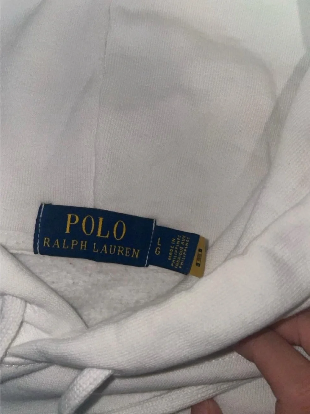 Polo Ralph Lauren White Equestrian Riding Academy Print Fleece Pullover Hoodie L